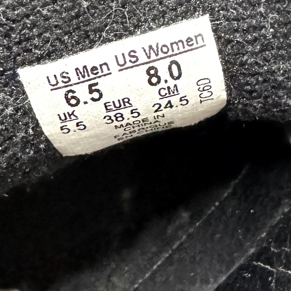 Vans Sk8 Hi Slim Metallic High Top Sneakers women’s 8 men’s 6.5 black silver - Picture 6 of 6